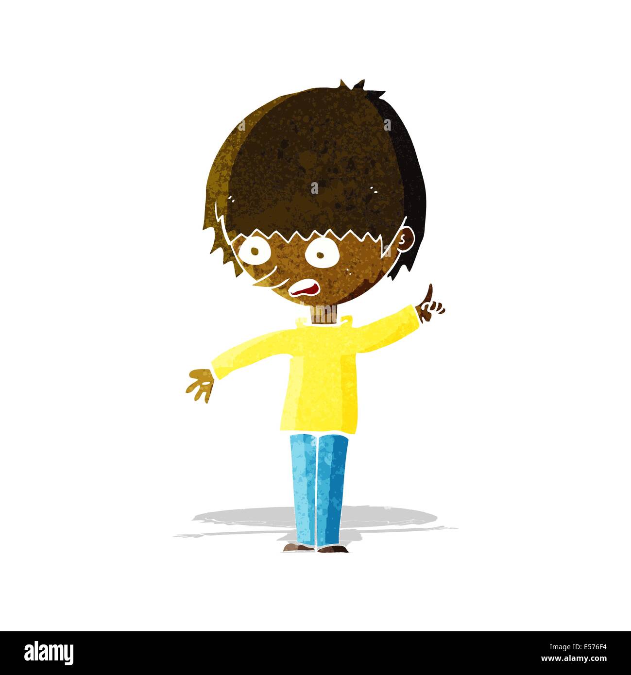 Cartoon boy avec question Illustration de Vecteur