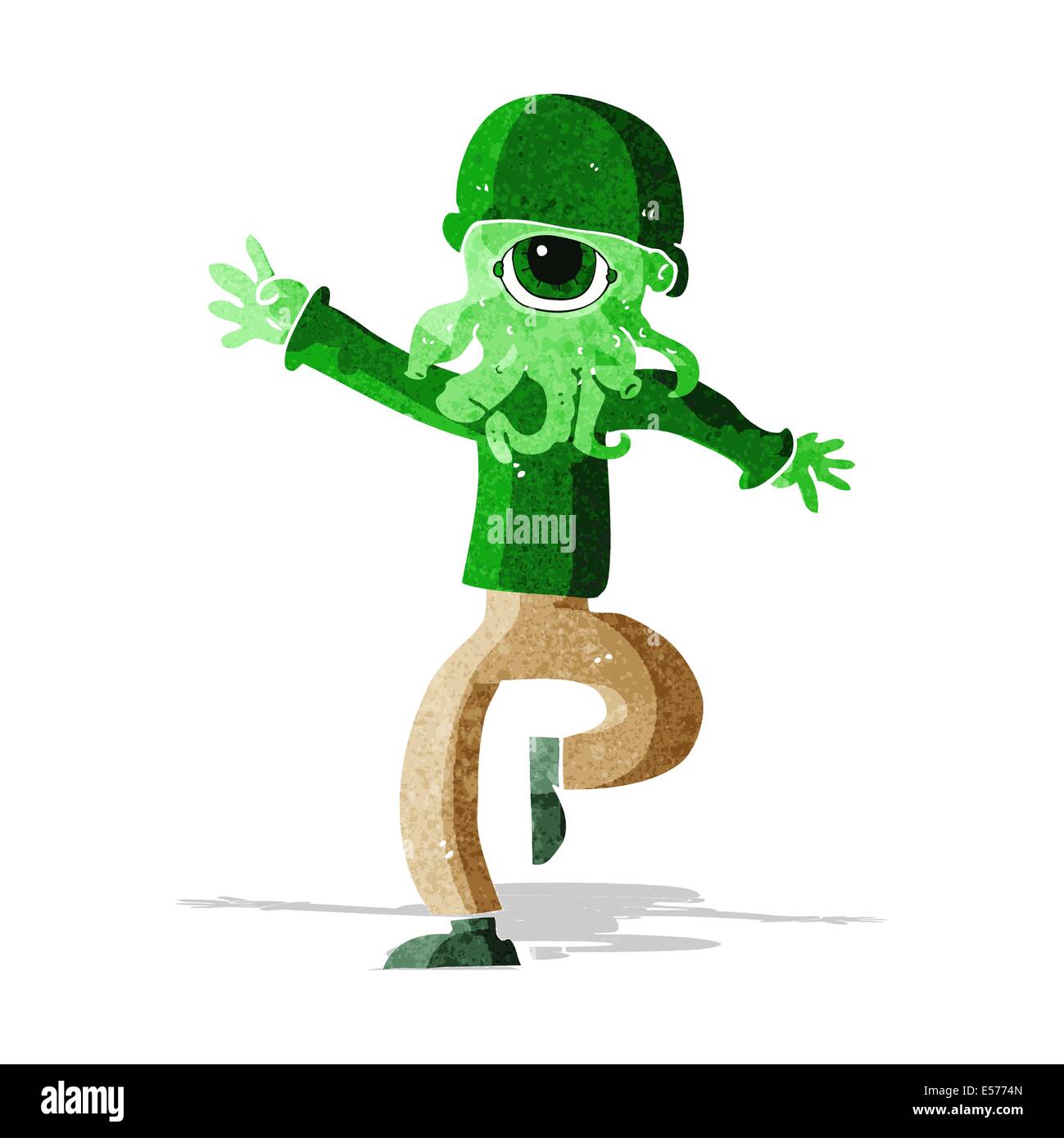 Alien cartoon monster man Illustration de Vecteur