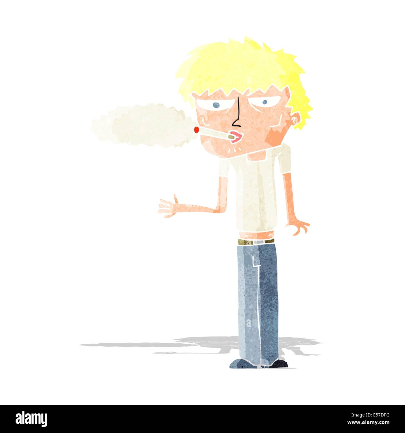 fumeur de dessin animé Illustration de Vecteur