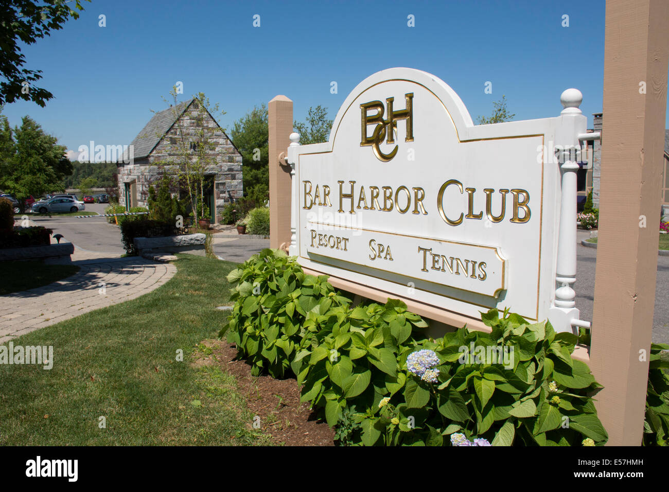 Maine, Bar Harbor. Le Bar Harbour Club, Registre National des Endroits Historiques, c. 1929-1930. Club historique. Banque D'Images