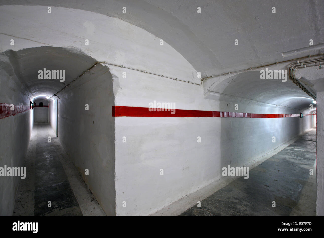 L'intérieur du Fort Roupel (partie de la ligne 'etaxas') près de Promachonas, Serres, Macédoine, Grèce. Banque D'Images