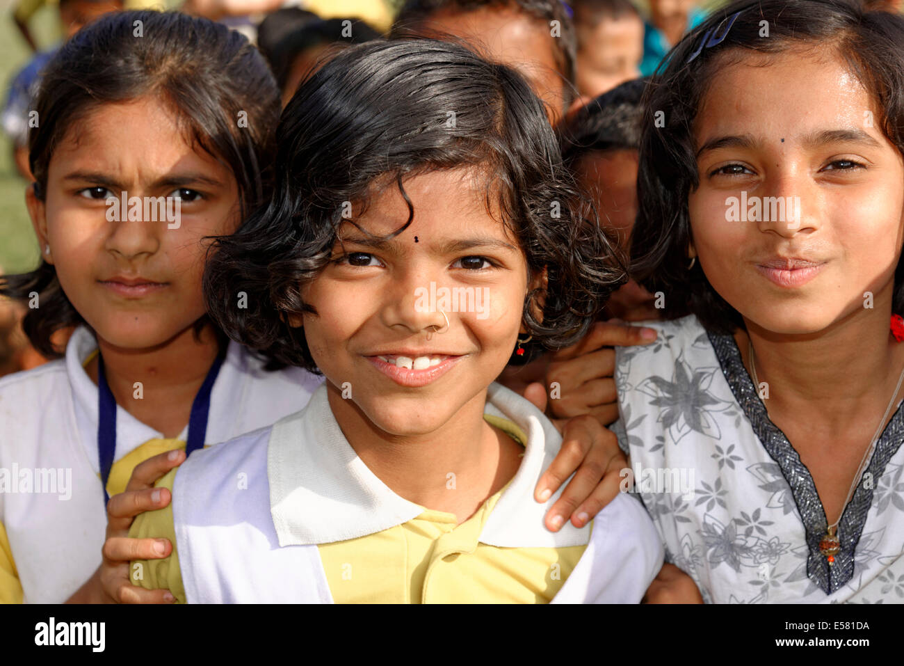 Les élèves indiens, Mestia, Karnataka, Inde Banque D'Images