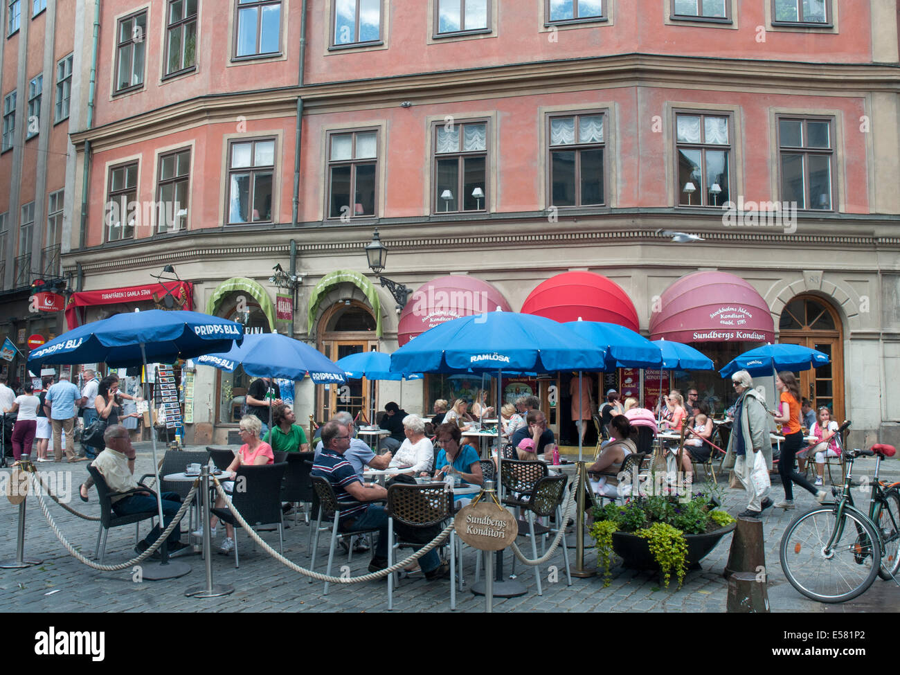Dans la vieille ville de café achète ou Gamla Stan, Stockholm Banque D'Images