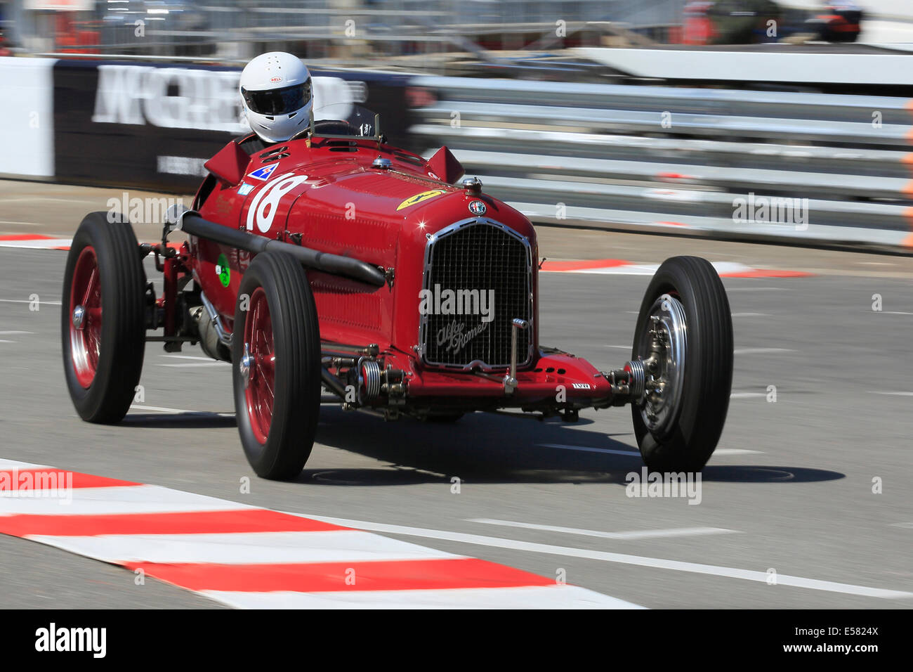 Voiture de course d'Alfa Romeo, type B P3, construit en 1937, Tony Smith, 9e Grand Prix Historique de Monaco, Principauté de Monaco Banque D'Images