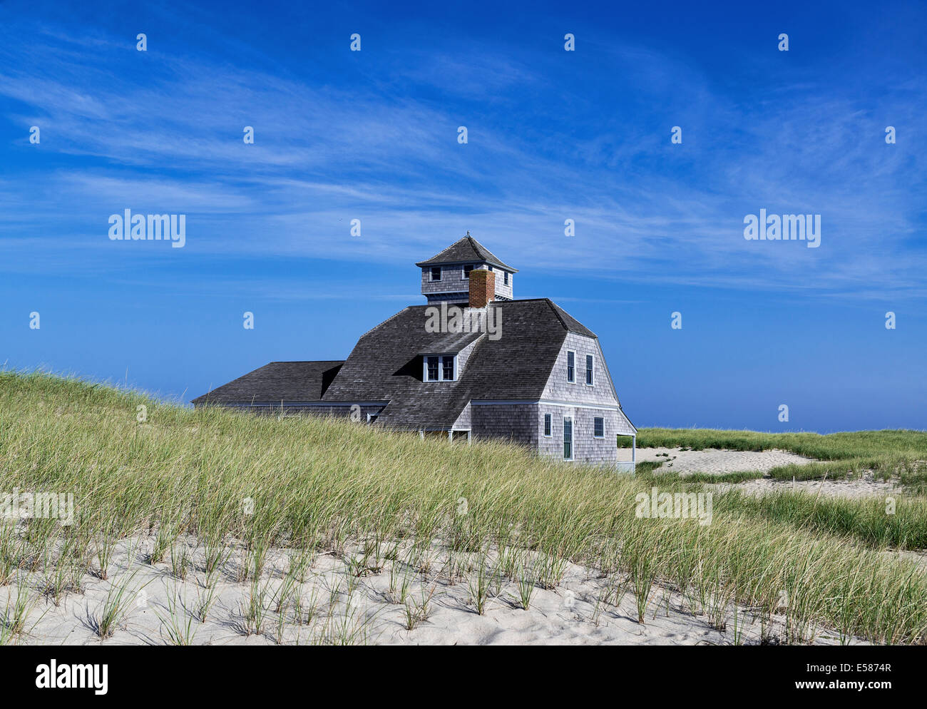 Vieux Port Life Saving Station Museum, Race Point Beach, Cape Cod, Massachusetts, USA Banque D'Images