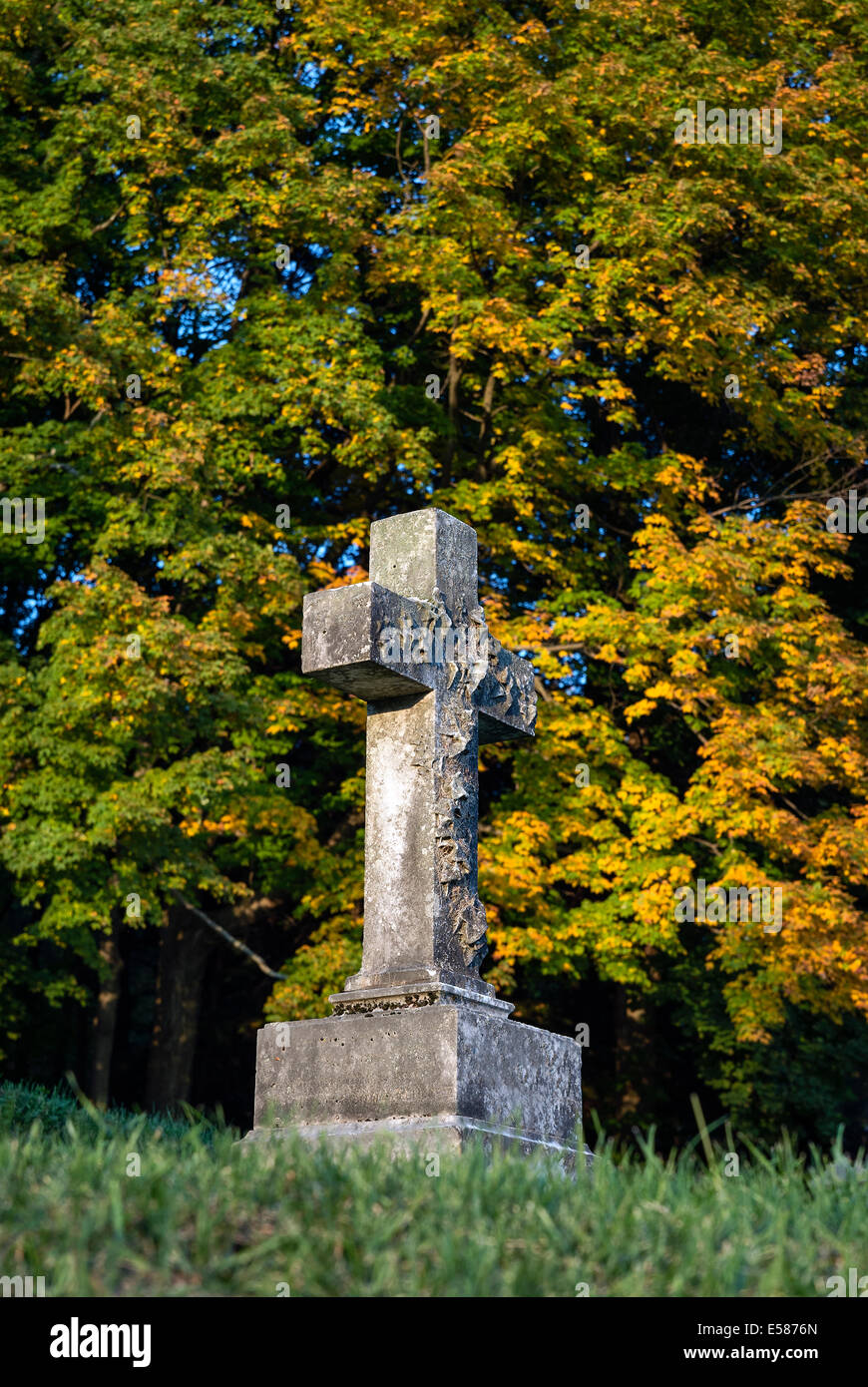 Cimetière d'automne, Lenox, Massachusetts, USA Banque D'Images