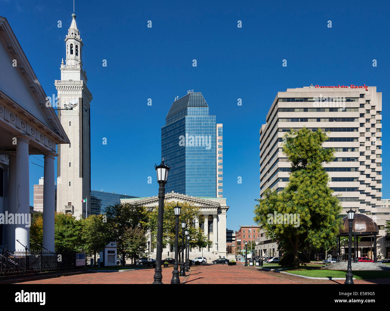 Centre-ville, Springfield, Massachusetts, USA Banque D'Images