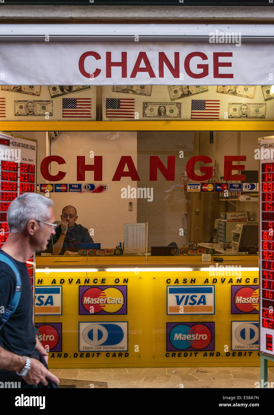 Service de Change booth, Florence Italie Banque D'Images