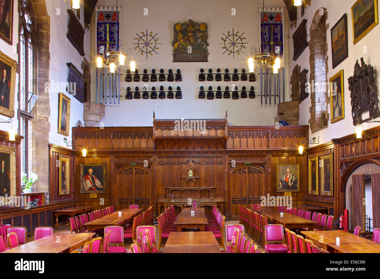 Grand Hall, University College, Durham, Durham, UK Banque D'Images