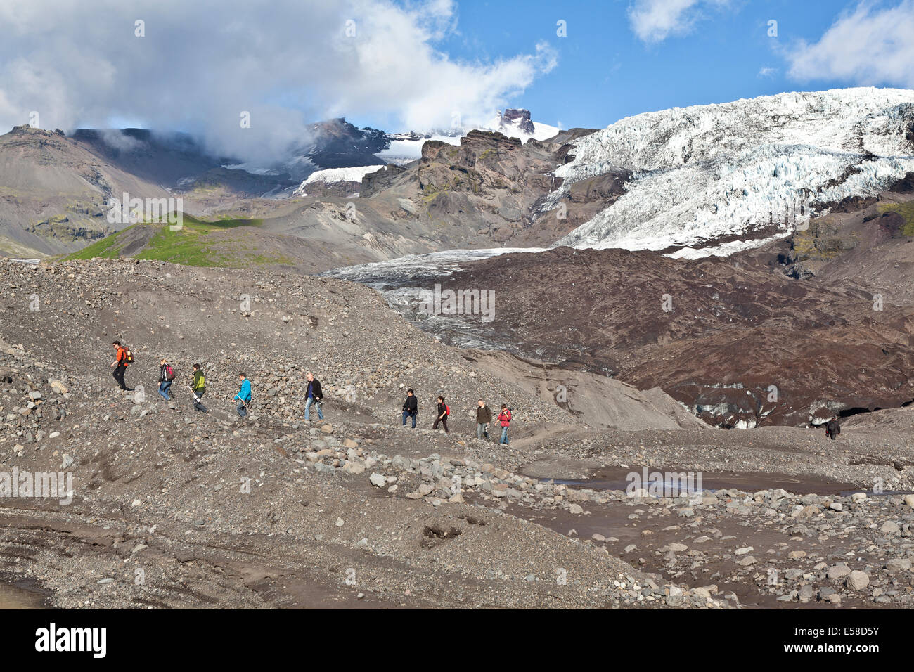 L'exploration de l'Islande, glaciers, Virkisjokull Banque D'Images