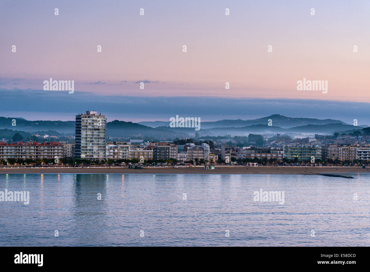 Vue panoramique de Calonge, Catalogne, Espagne Banque D'Images