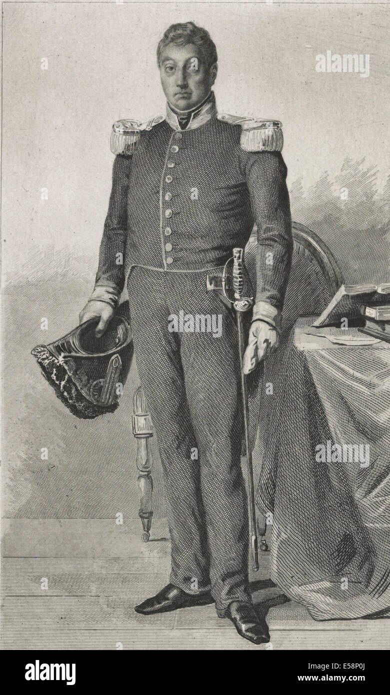 Marquis de Lafayette, pleine longueur portrait, en uniforme Banque D'Images