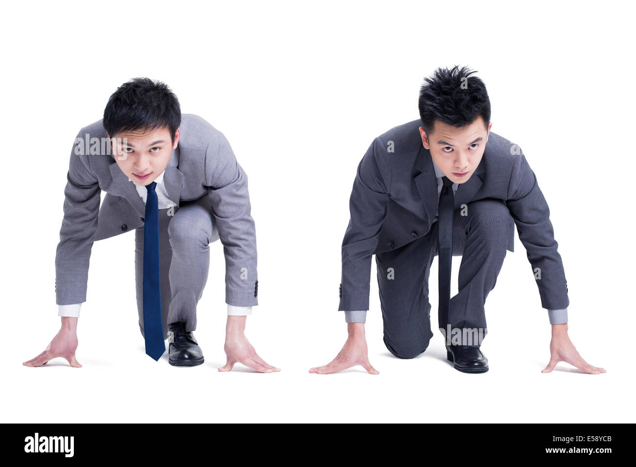 Les gens d'affaires racing Banque D'Images