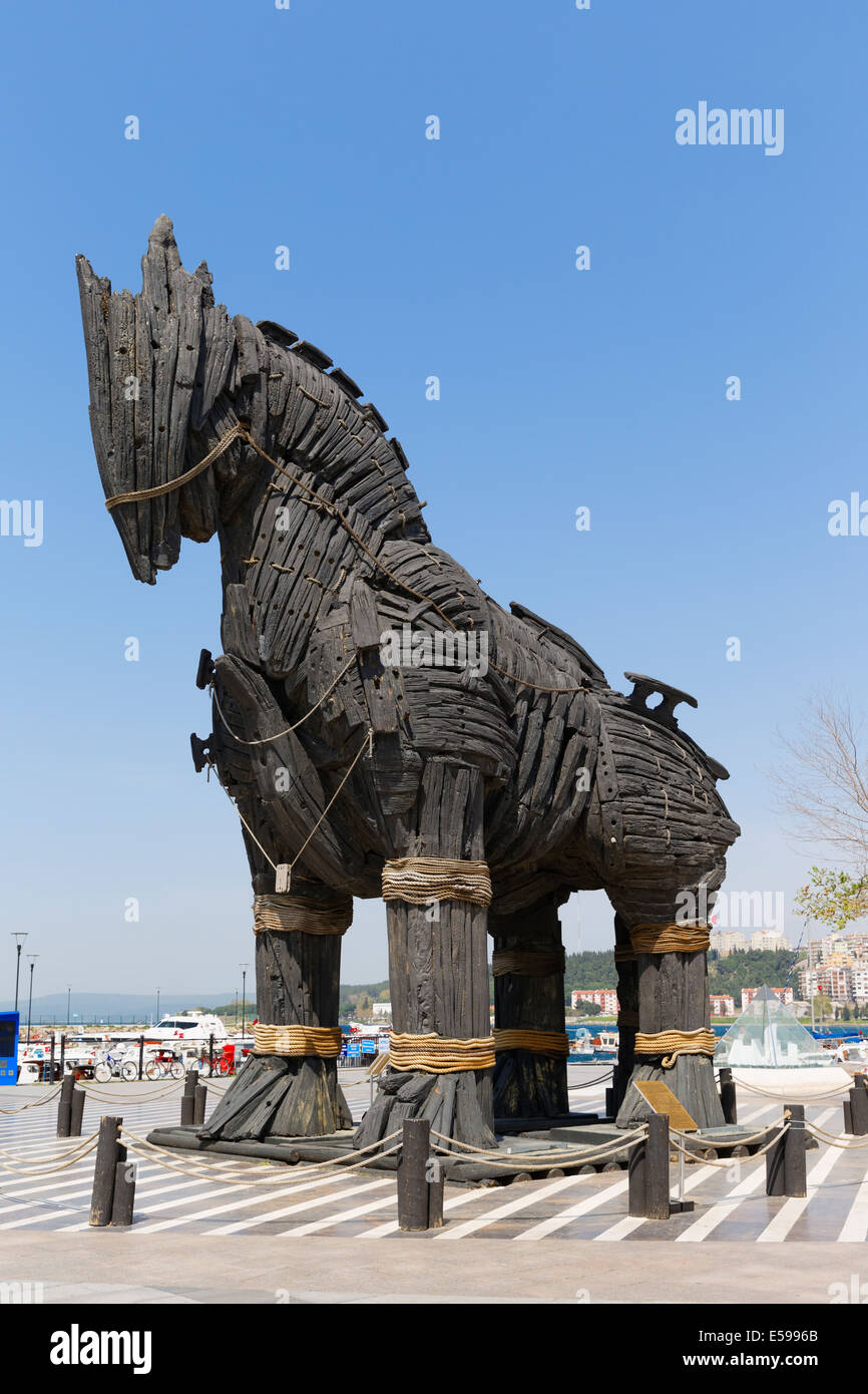 La Turquie, région de Marmara, Canakkale, cheval de Troie Banque D'Images