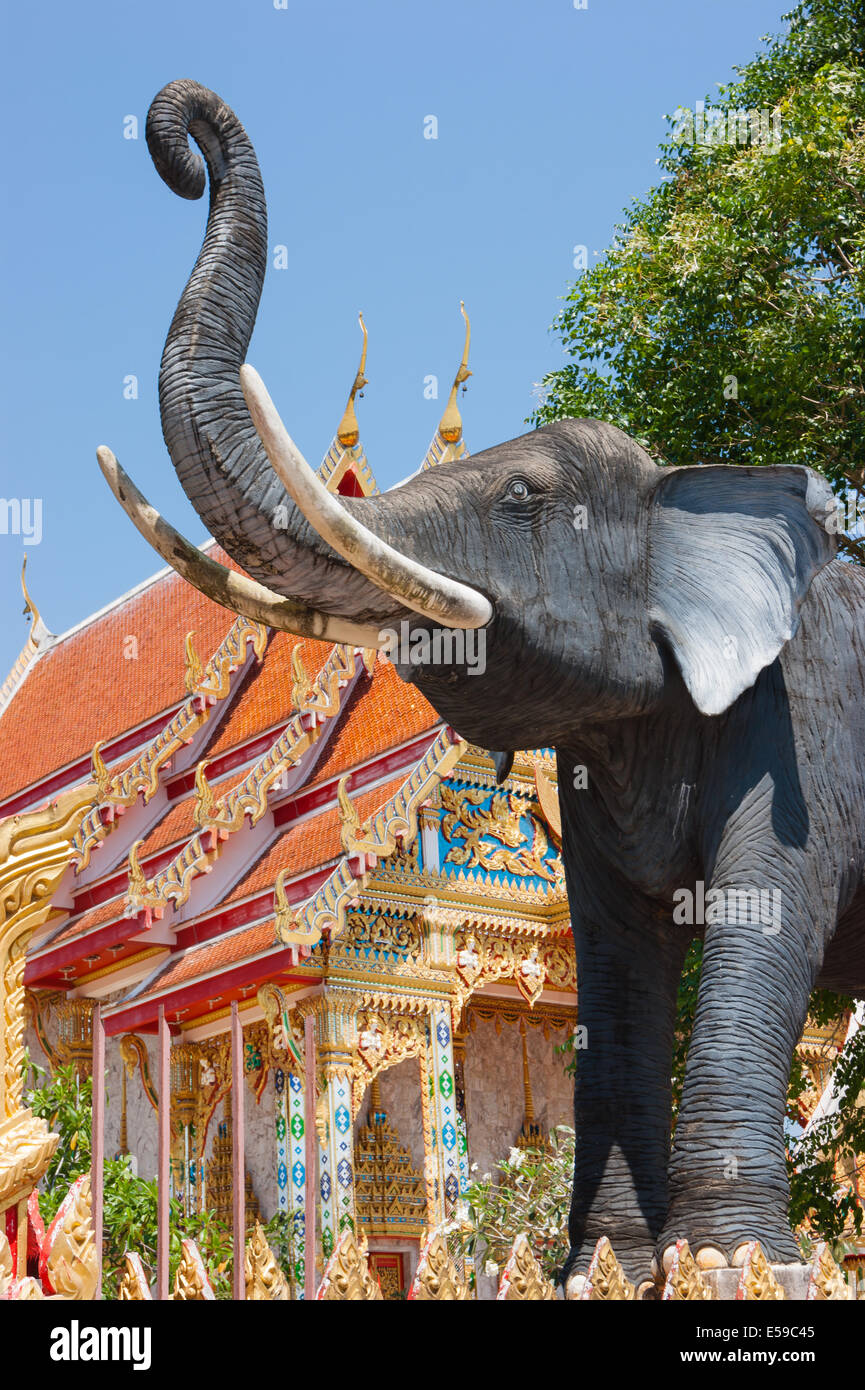Statue d'un éléphant dans le sud de la Thaïlande Banque D'Images