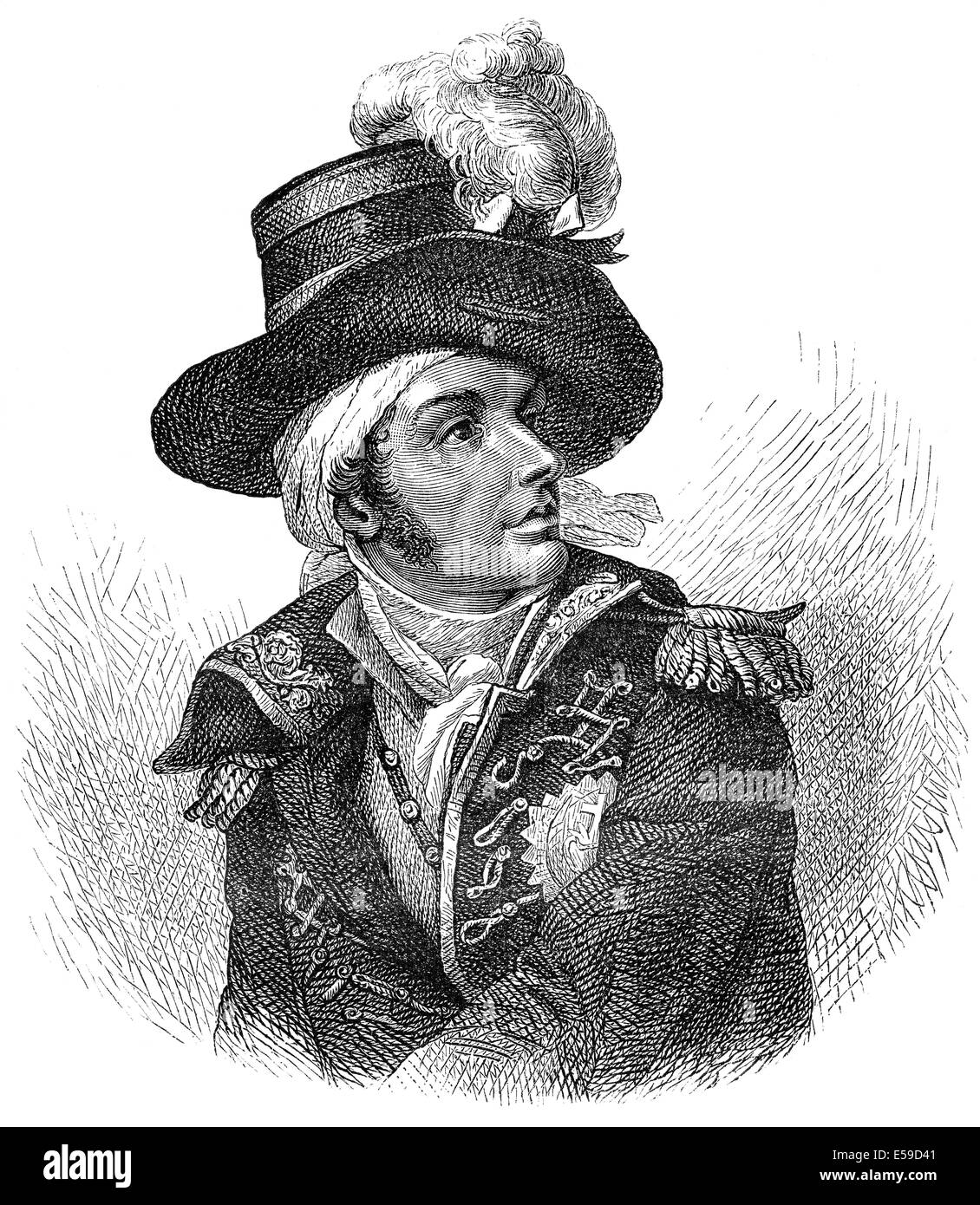 François Athanase de Charette de la Contrie, 1763 - 1796, un soldat et homme politique royaliste française, Banque D'Images