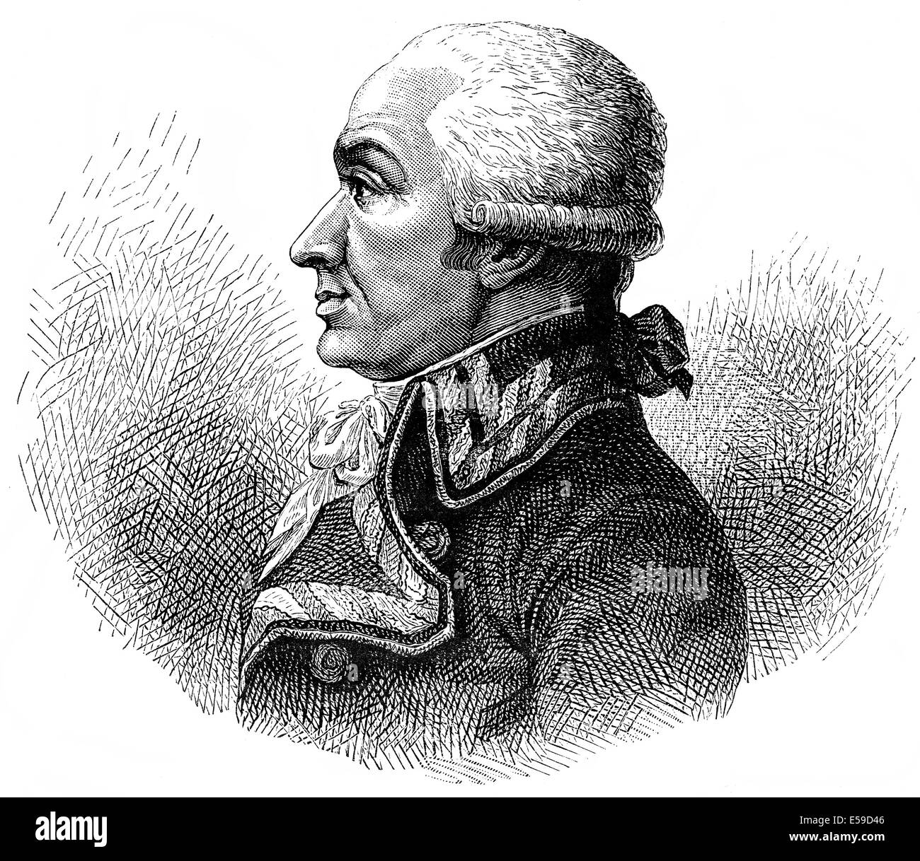 Charles-François du Périer Dumouriez, 1739 - 1823, un général français pendant les guerres de la Révolution française, Banque D'Images