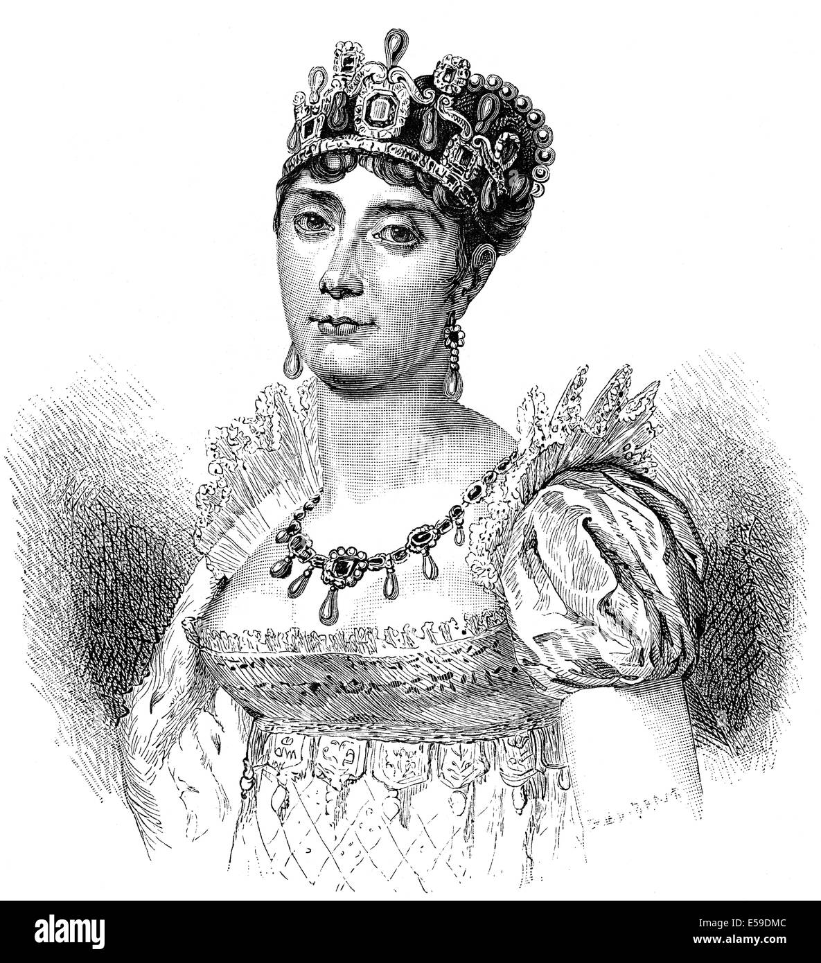 Joséphine de Beauharnais, 1763 - 1814, la première Impératrice des Français, la première épouse de Napoléon Ier, Banque D'Images