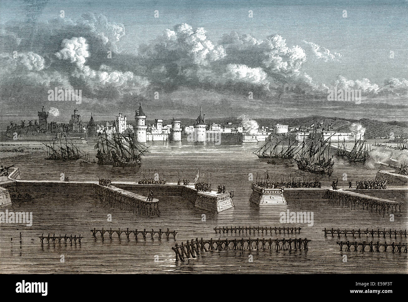 Le siège de La Rochelle, 1627-1627, une ville dans l'ouest de la France Banque D'Images