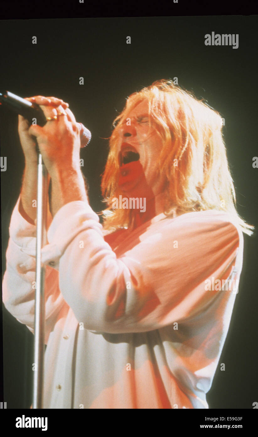 DEF LEPPARD groupe rock américain avec Joe Elliot en août 1996. Photo Jeffrey Mayer Banque D'Images