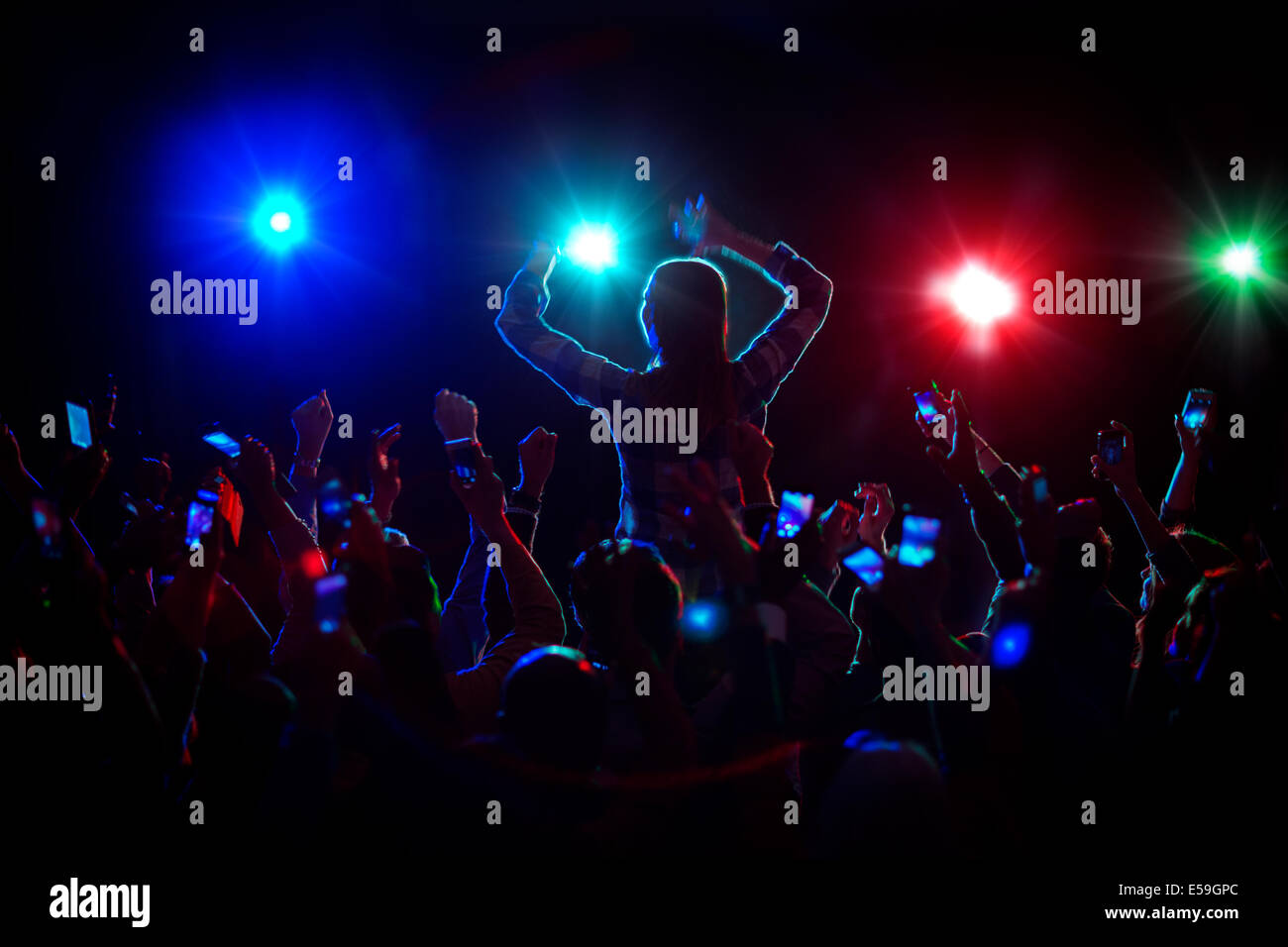 Bénéficiant de l'auditoire les concerts Banque D'Images