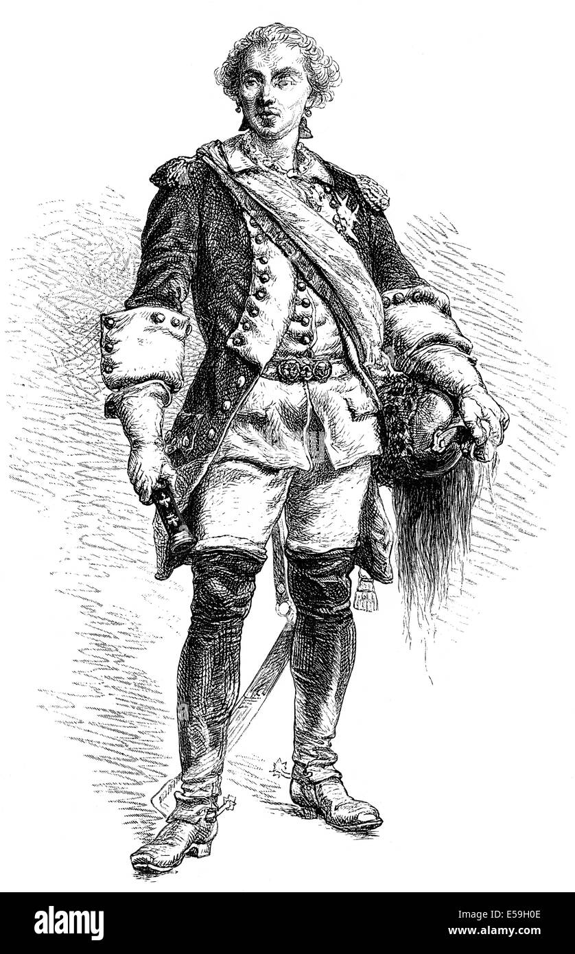 Maurice, comte de Saxe, Graf Hermann Moritz von Sachsen, Maurice de Saxe, 1696- 1750, un soldat Saxon en français, Banque D'Images
