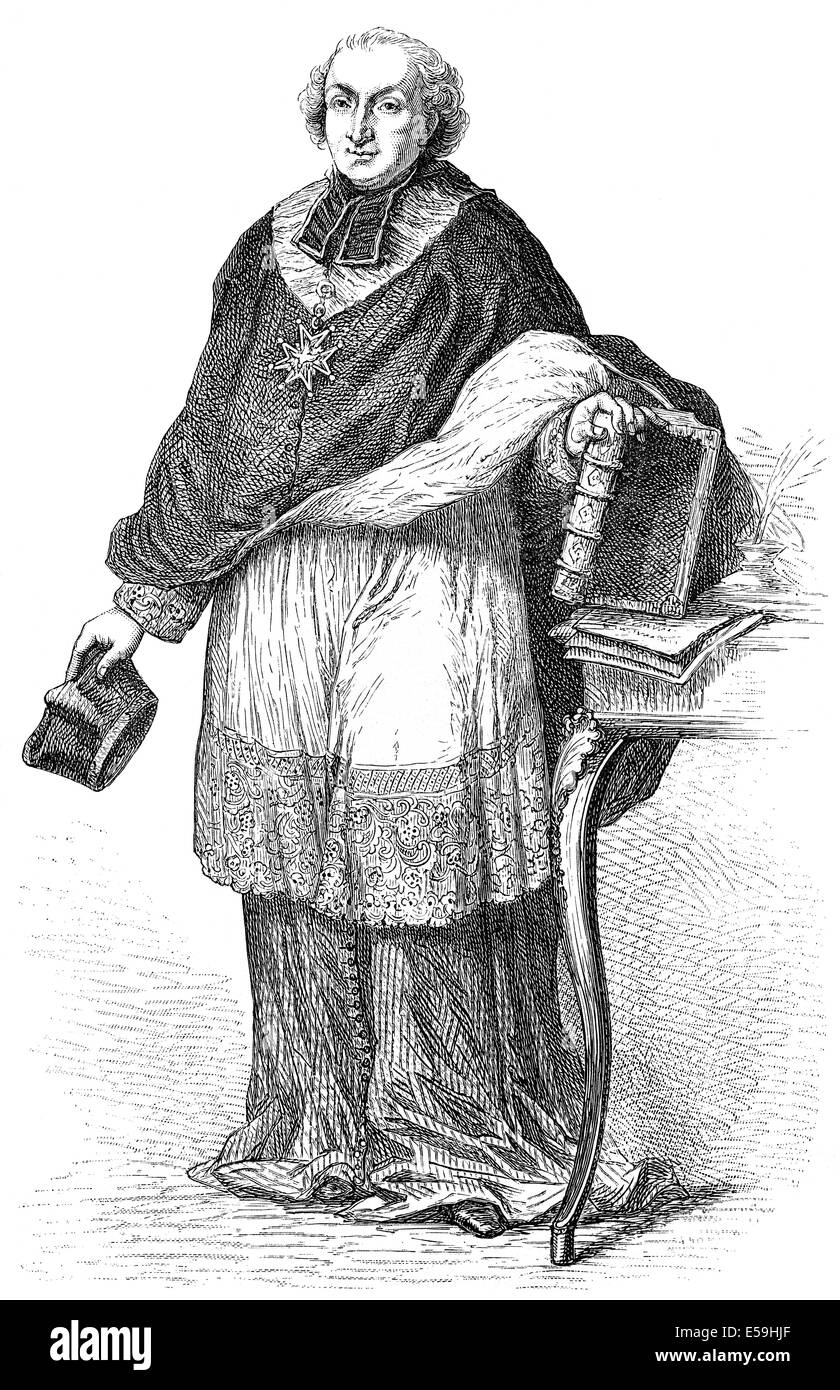 Étienne Charles de Loménie de Brienne, 1727-1794, un homme d'église Français, homme politique et ministre des Finances de Louis XVI, Banque D'Images