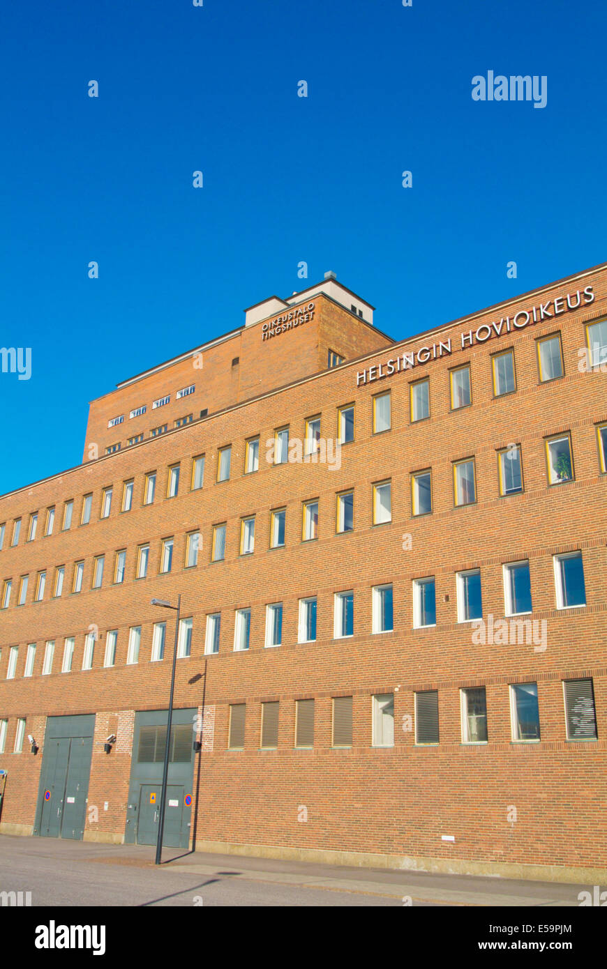 Oikeustalo Helsingin ja hovioikeus, Helsinki court house (1940, 2004), Salmisaari, quartier de Ruoholahti, Helsinki, Finlande, Europ Banque D'Images