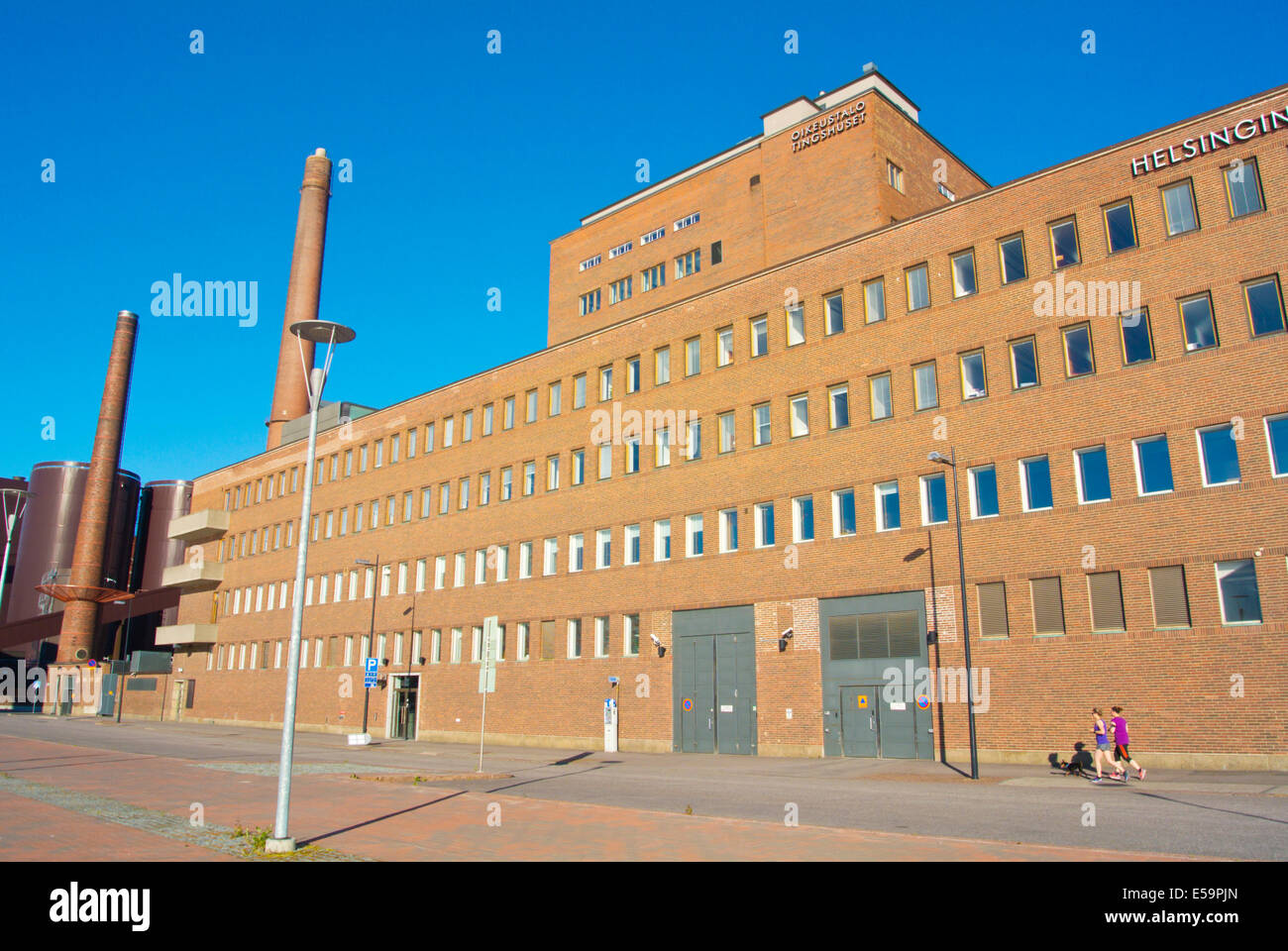 Oikeustalo Helsingin ja hovioikeus, Helsinki court house (1940, 2004), Salmisaari, quartier de Ruoholahti, Helsinki, Finlande, Europ Banque D'Images
