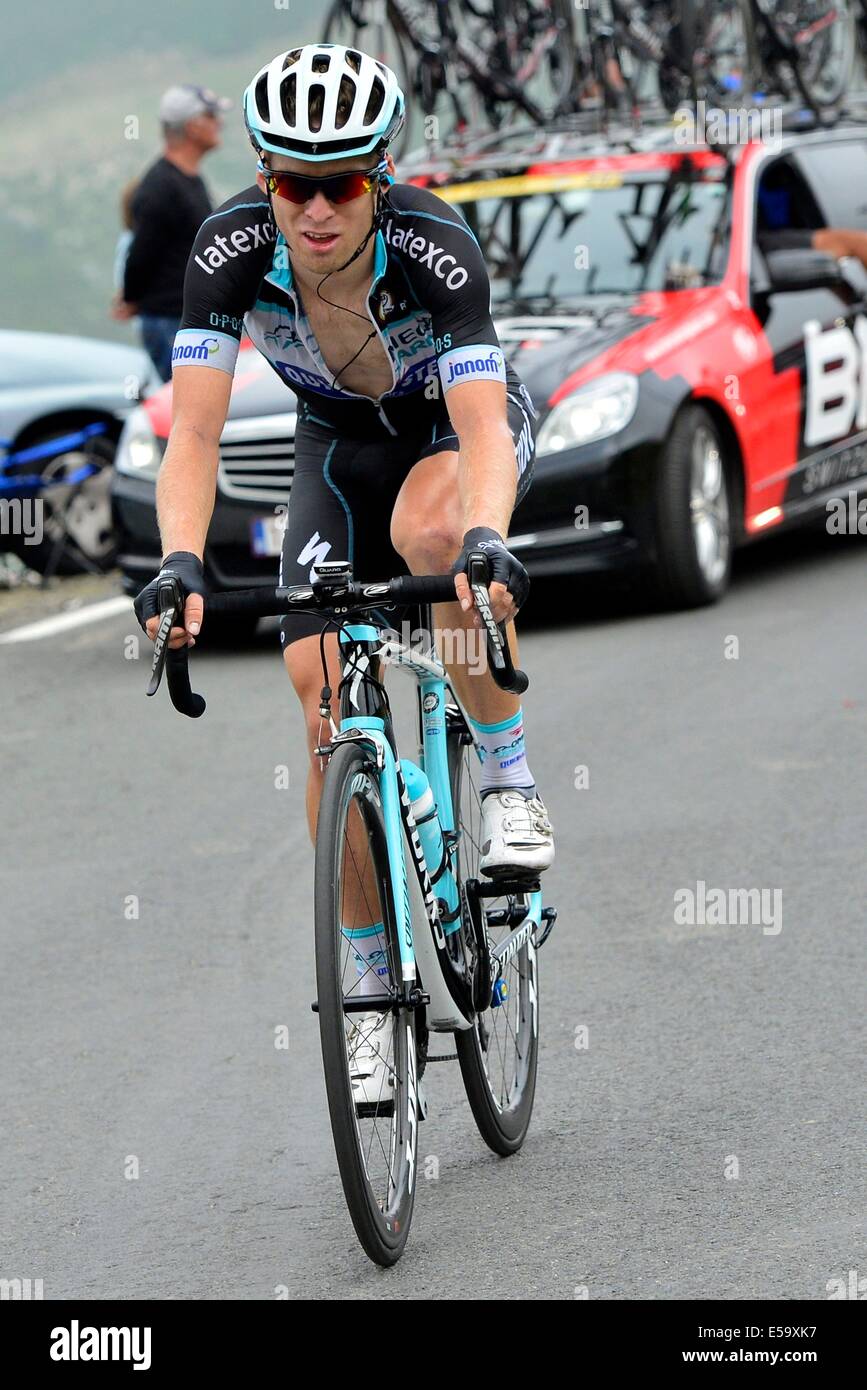 24.07.2014. Pau à Hautacam, France. Cyclisme Tour de France, championnat étape 18. Jan BAKELANTS (BEL - Omega Pharma - Quick-Step cycling team) Banque D'Images