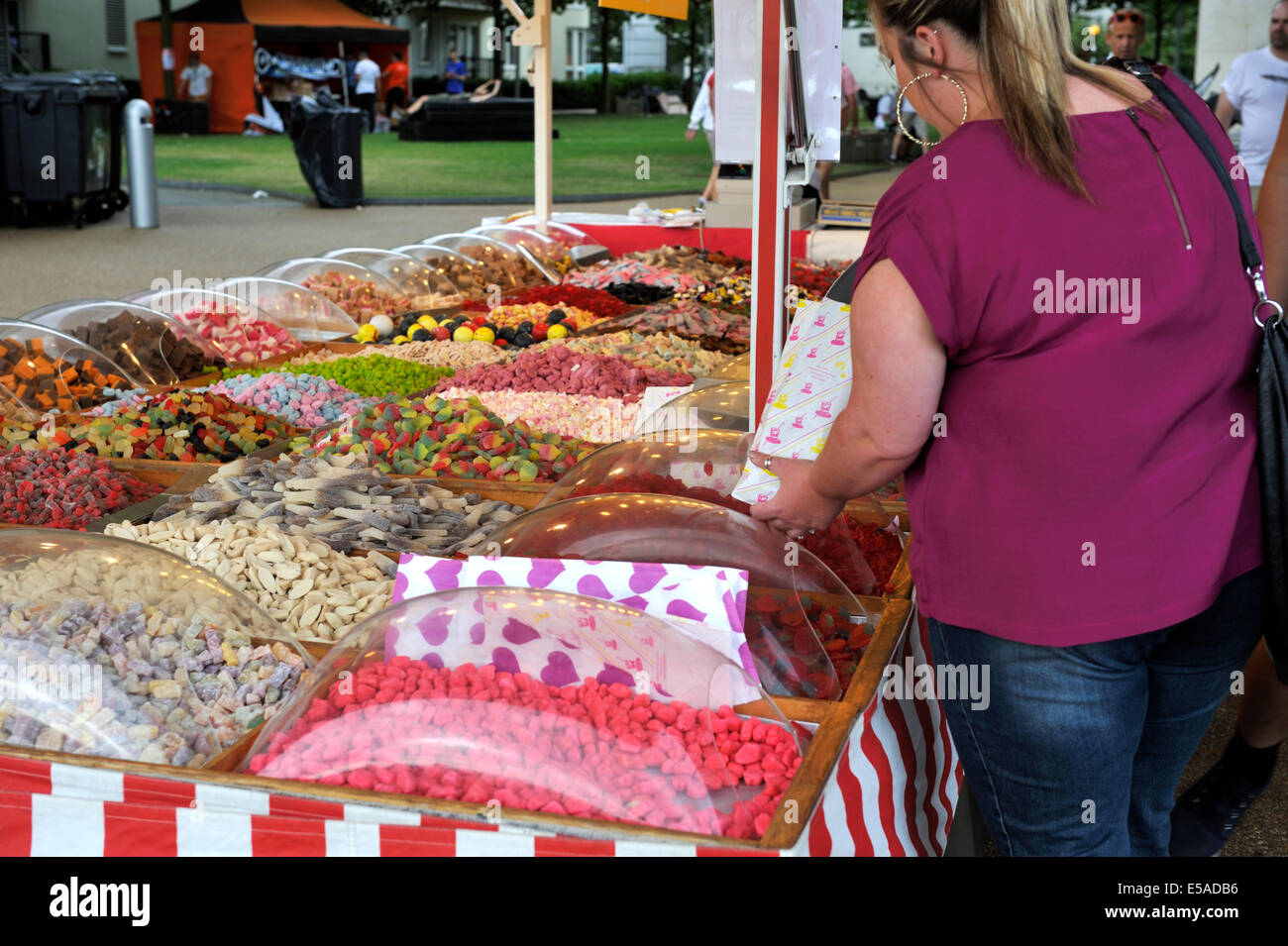 Blocage des bonbons au festival de vente Banque D'Images