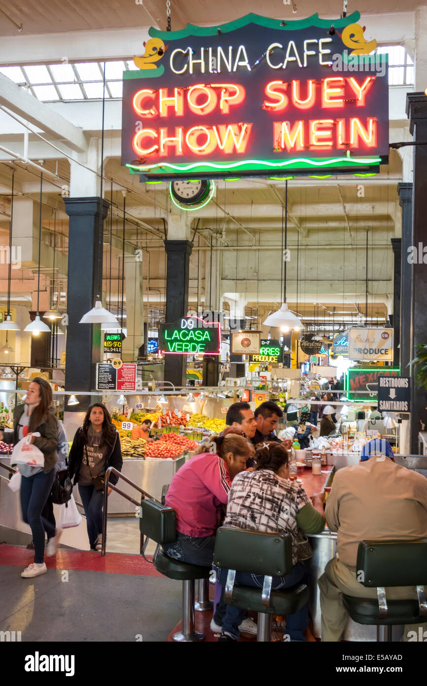 Californie,Los Angeles,Centre-ville,Grand Central Market,marché public,Homer Laughlin Building,shopping shopper shoppers shopping shopping shopping shopping shopping marché achat vente, Banque D'Images