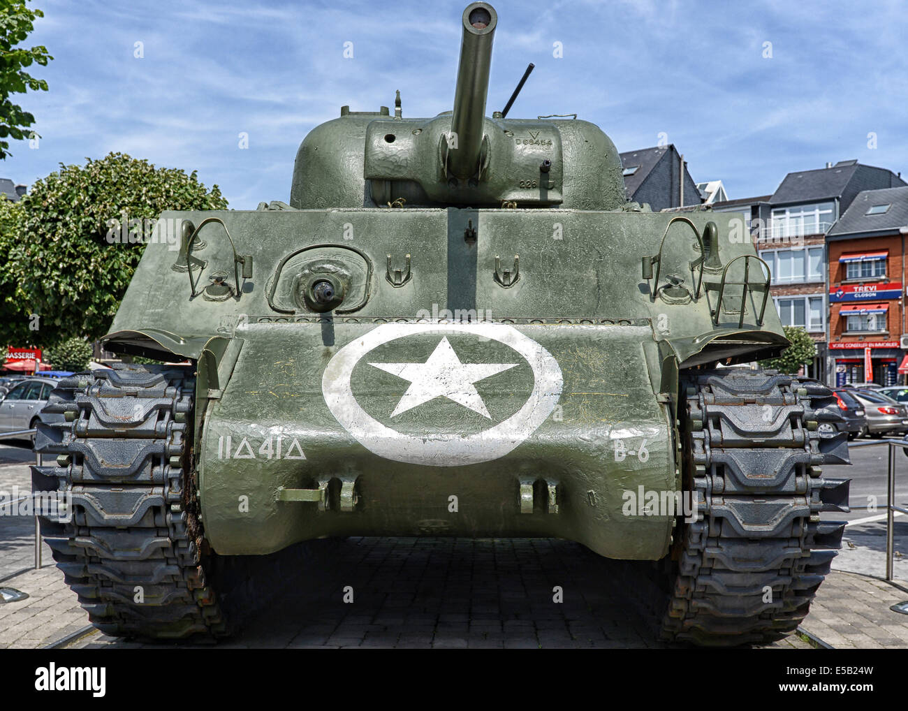 Sherman Monument à Bastogne, Belgique Banque D'Images