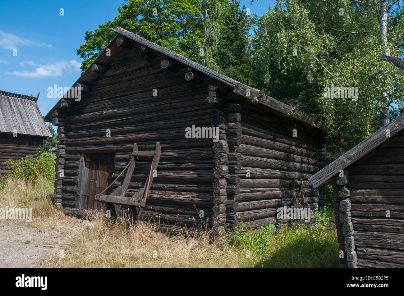 Ferme (N. Alvros La Suède, début xixe c) au musée en plein air de Skansen, Djurgarden, Stockholm Banque D'Images