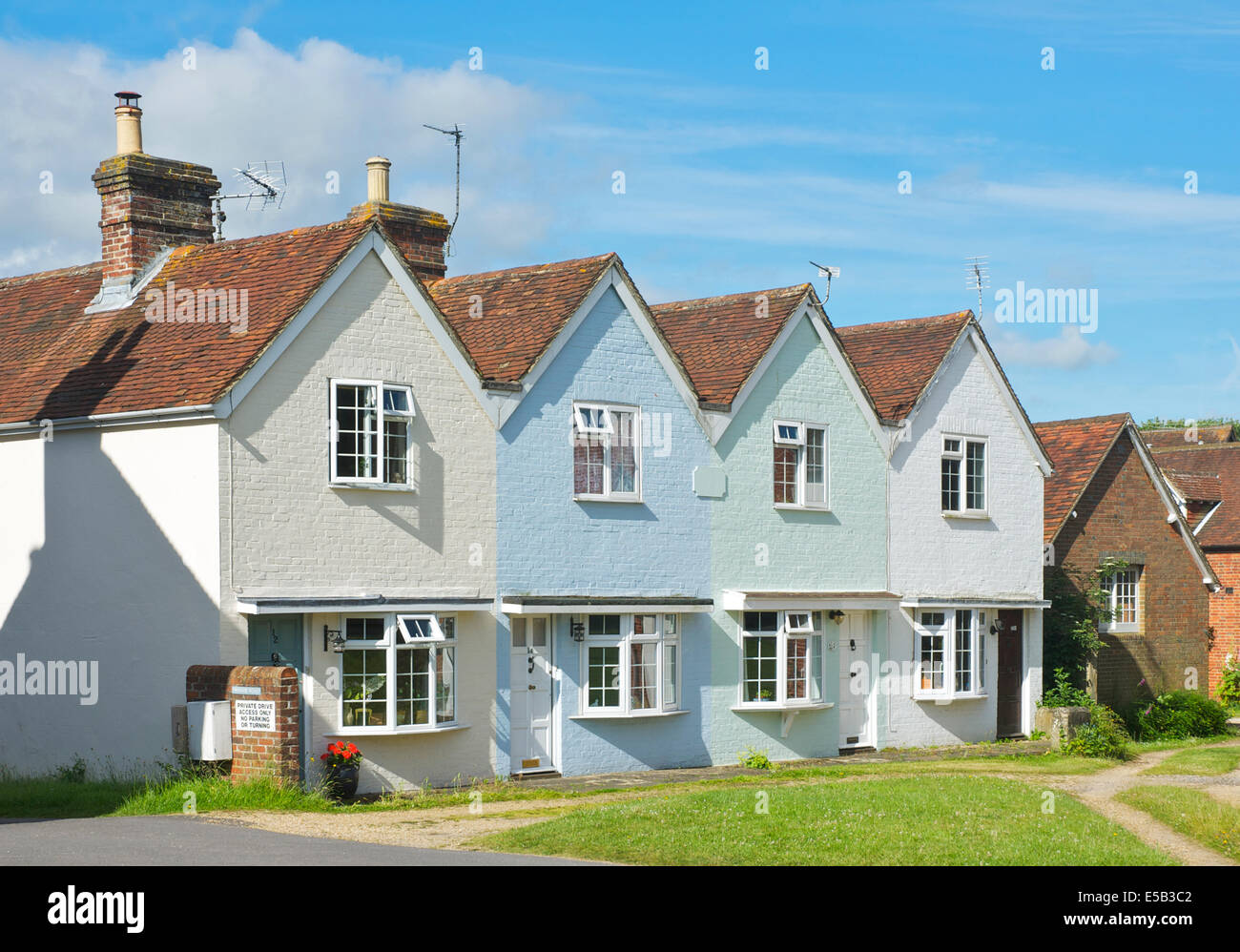 Rangée de cottages en Petersfield, Hampshire, Angleterre, Royaume-Uni Banque D'Images