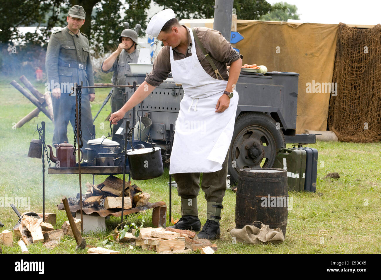 Domaine de l'armée américaine cook WW11 Banque D'Images