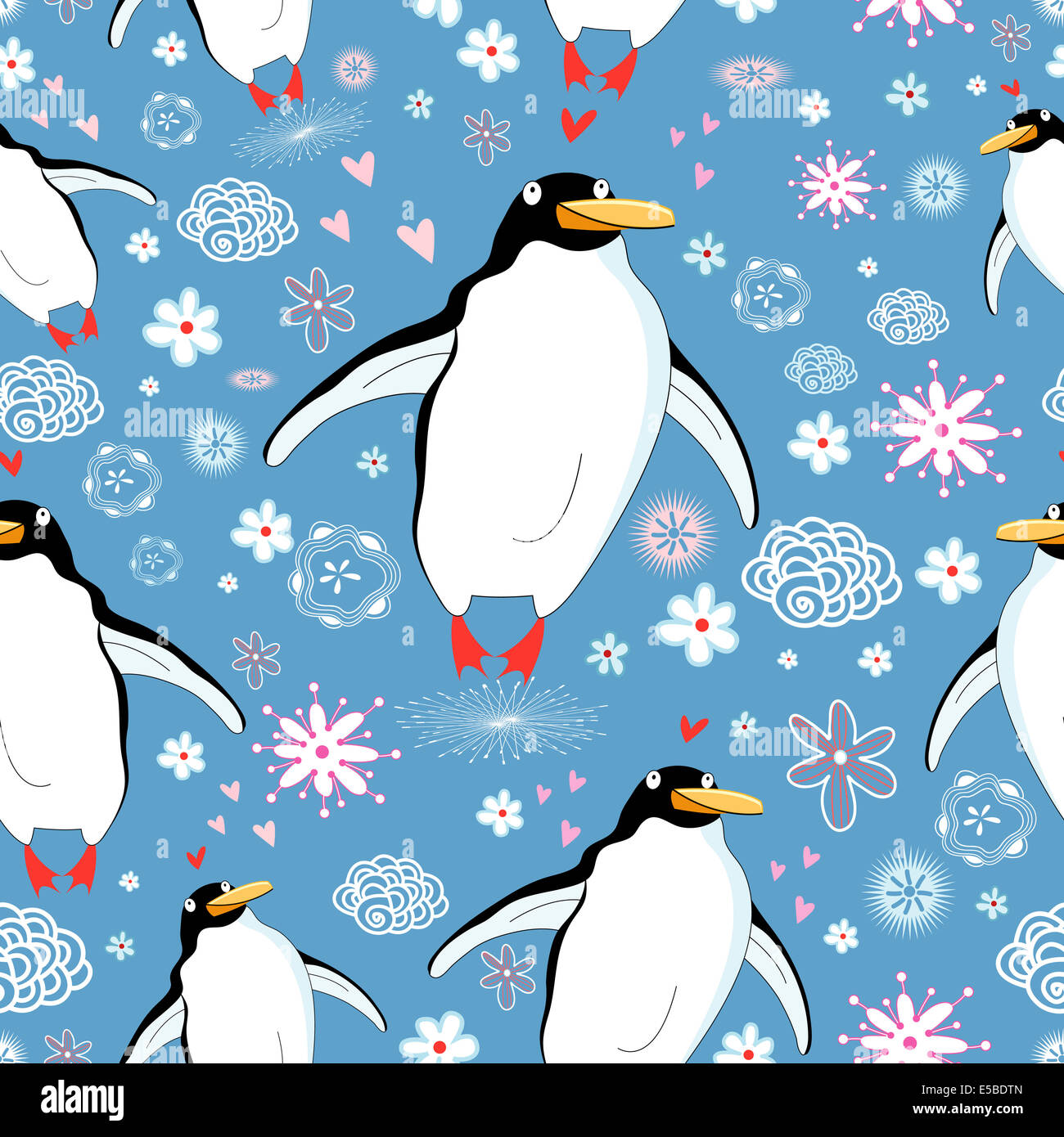 L'amour de la texture des pingouins Banque D'Images