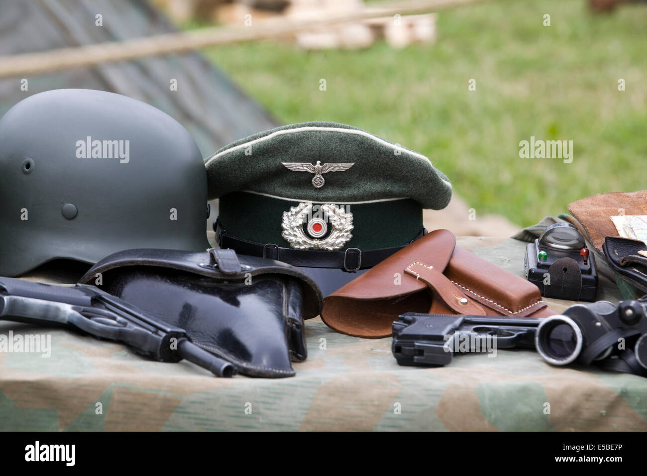 Souvenirs allemande à une reconstitution show en Angleterre Banque D'Images