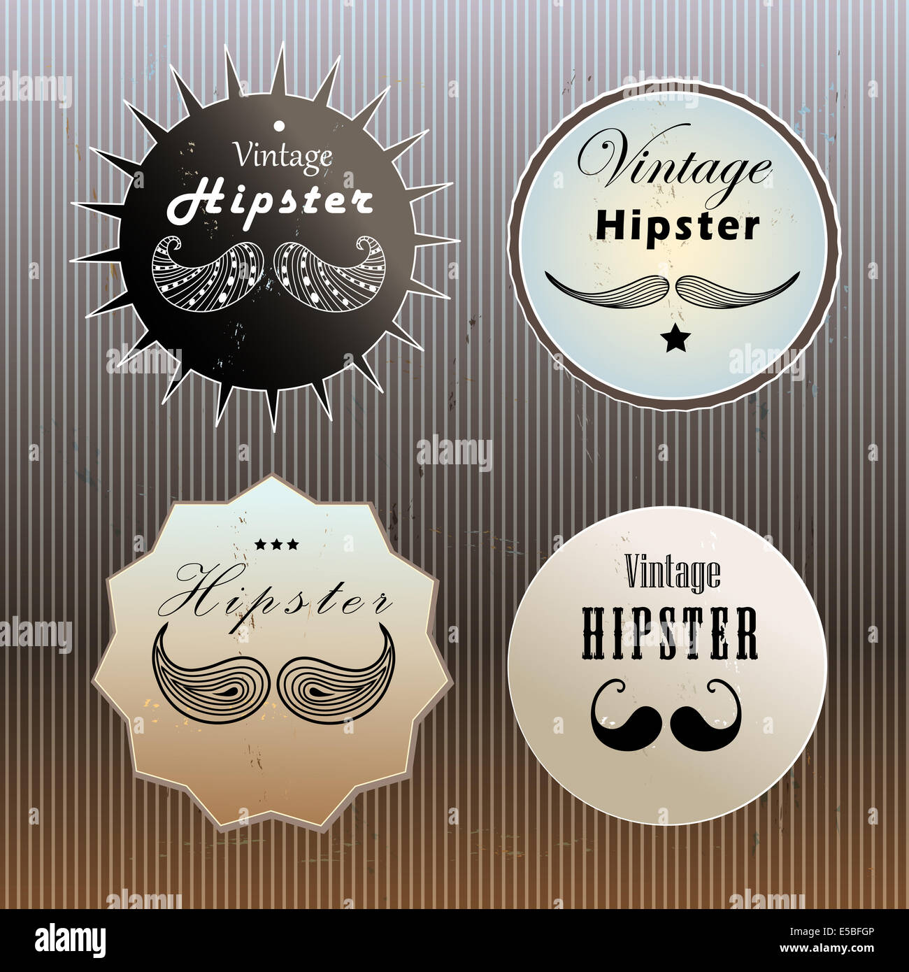 Hipster logo graphique sur l'ancien contexte Banque D'Images