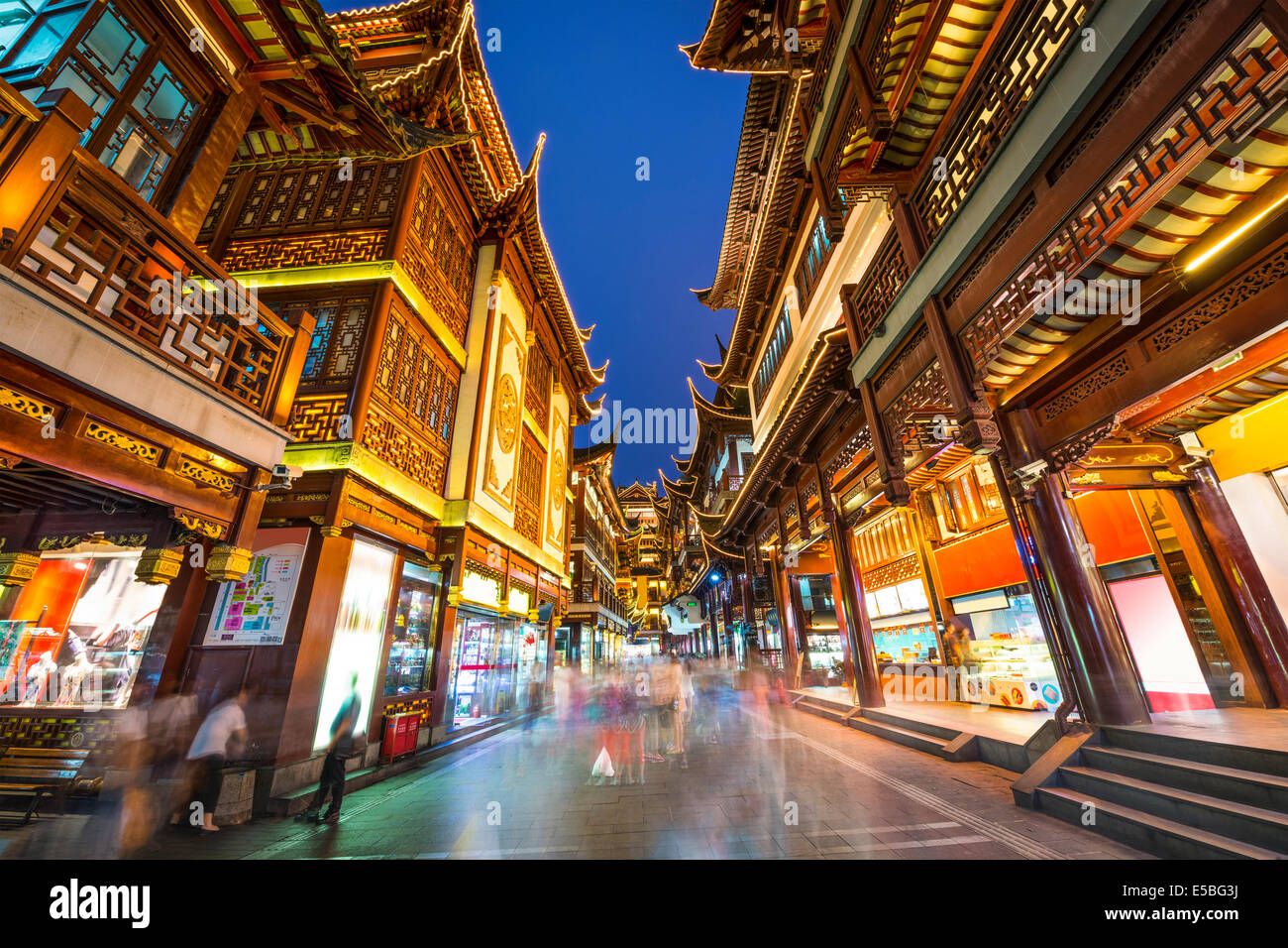 Shanghai, Chine au Jardins de Yuyuan. Banque D'Images