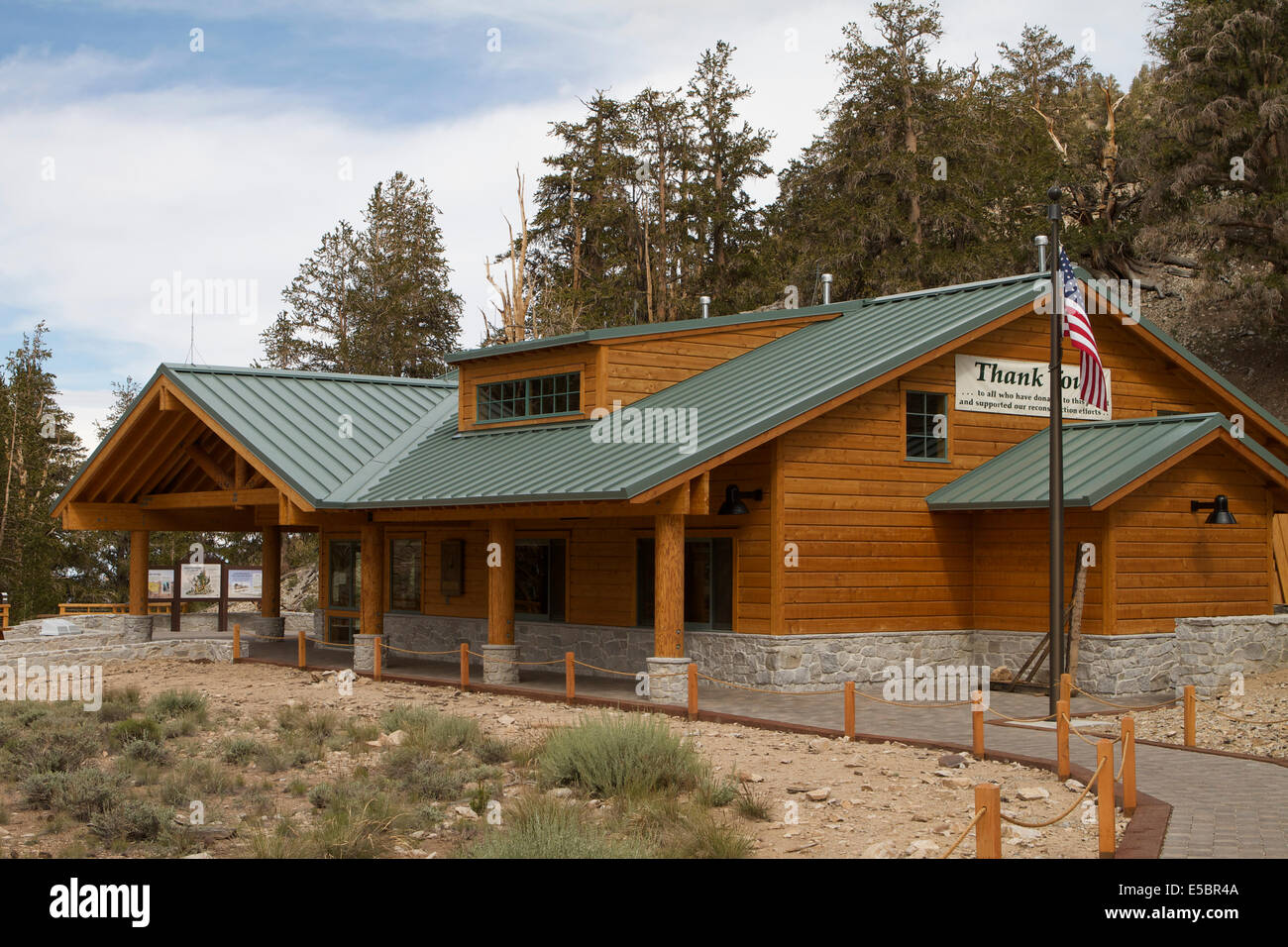 L'schulman grove Ancient Bristlecone Pine Forest Visitor Center de l'Inyo National Forest en Californie Banque D'Images