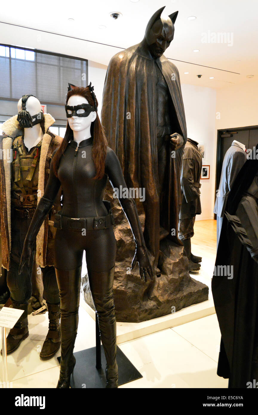 Les costumes de Batman et Batwoman film de franchise à la Warner Bros Studio à Burbank, Los Angeles. Banque D'Images