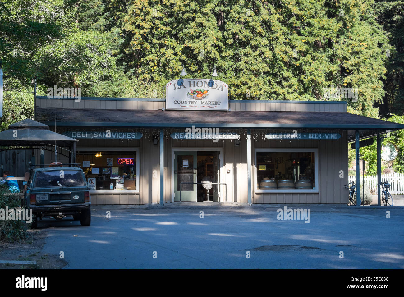 La Honda en Californie. La Honda Country Store. Banque D'Images