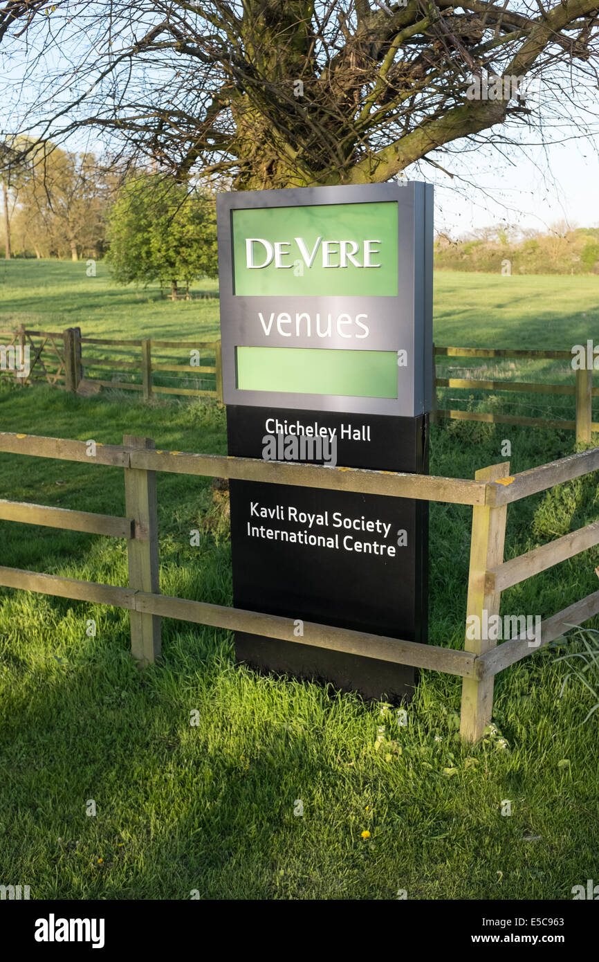 Entrée à la Société royale au Centre International Kavli Chicheley Hall, Newport Pagnell, UK Banque D'Images