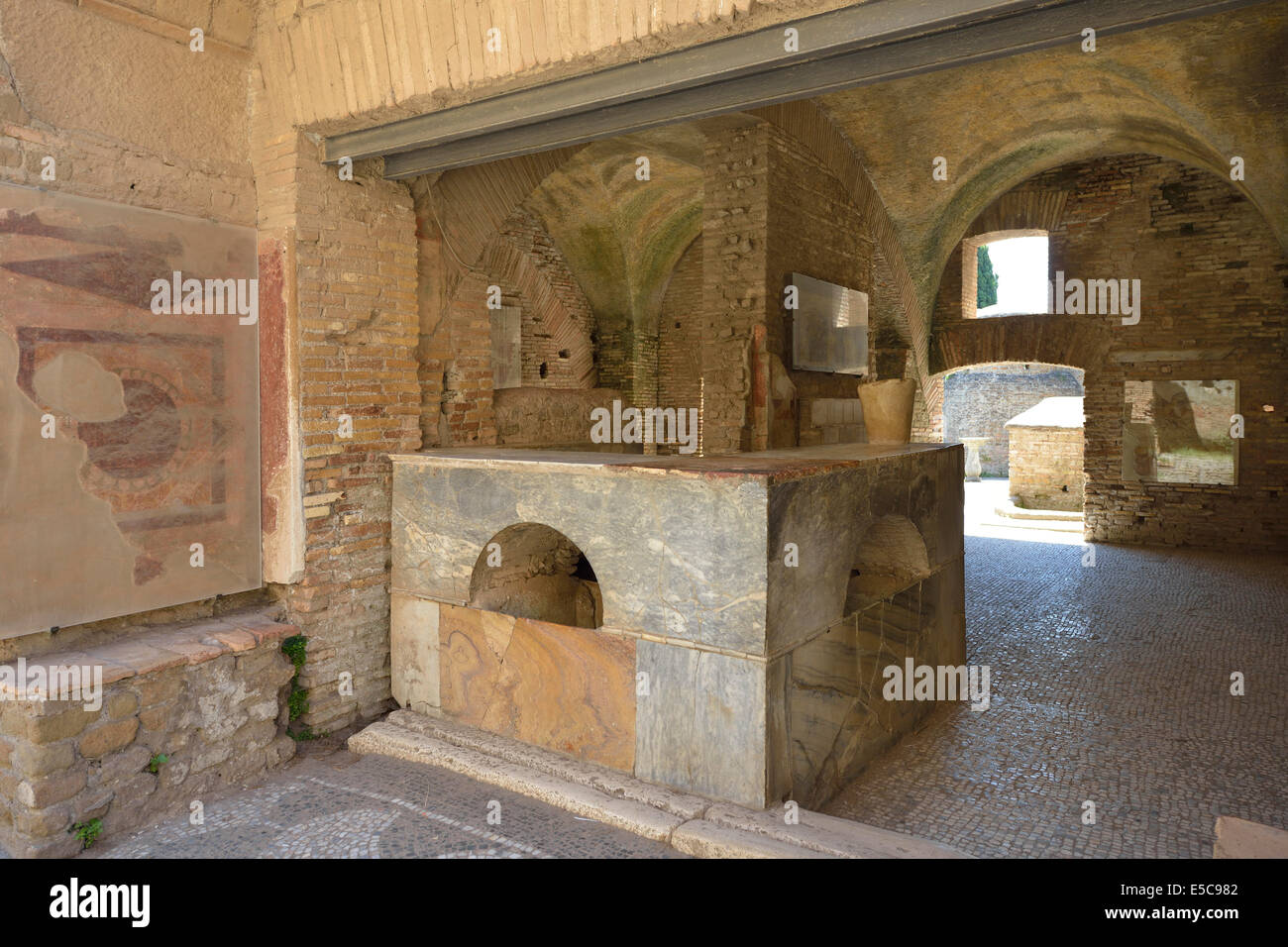 Thermopolium Ostia Antica Rome Italie Banque D'Images