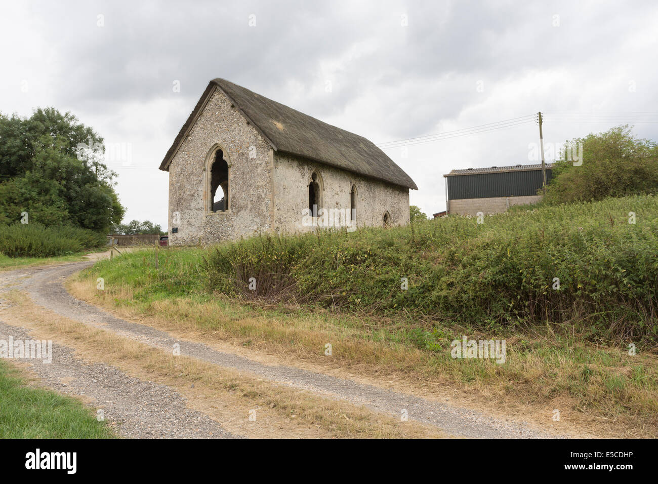 Chisbury chapelle, un 13e siècle Chapelle-de-facilité à Great Bedwyn église paroissiale, utilisé jusqu'à 1547, puis comme une grange, Banque D'Images