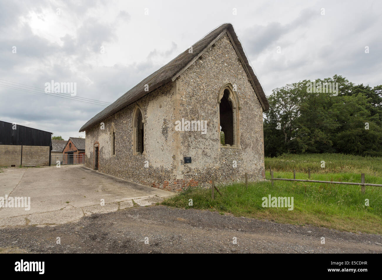 Chisbury chapelle, un 13e siècle Chapelle-de-facilité à Great Bedwyn église paroissiale, utilisé jusqu'à 1547, puis comme une grange Banque D'Images