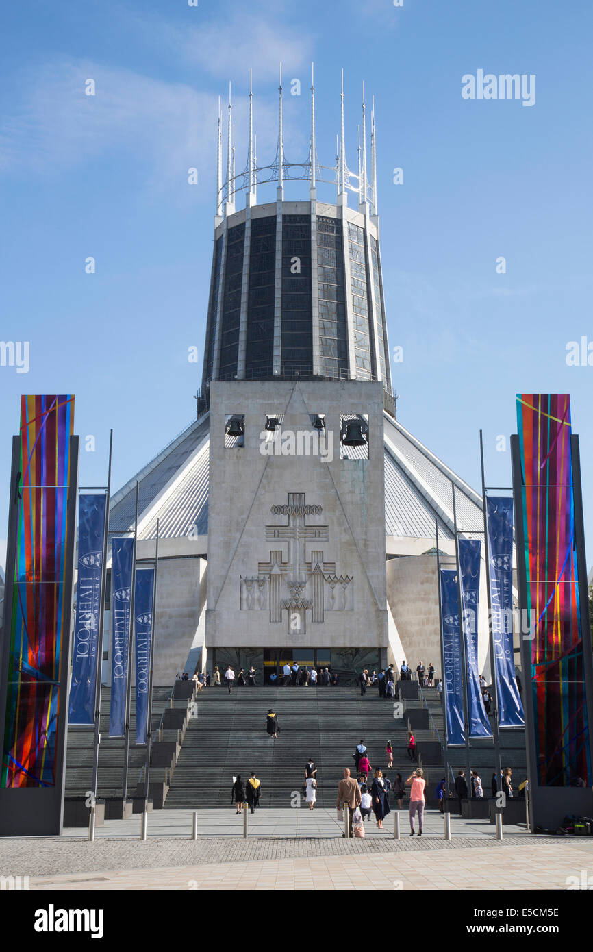 Metropolitan Cathedral of Christ the King est la cathédrale de l'Archidiocèse de Liverpool à Liverpool, en Angleterre. Banque D'Images