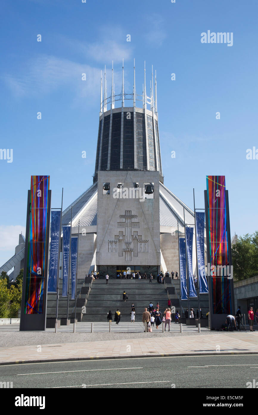 Metropolitan Cathedral of Christ the King est la cathédrale de l'Archidiocèse de Liverpool à Liverpool, en Angleterre. Banque D'Images