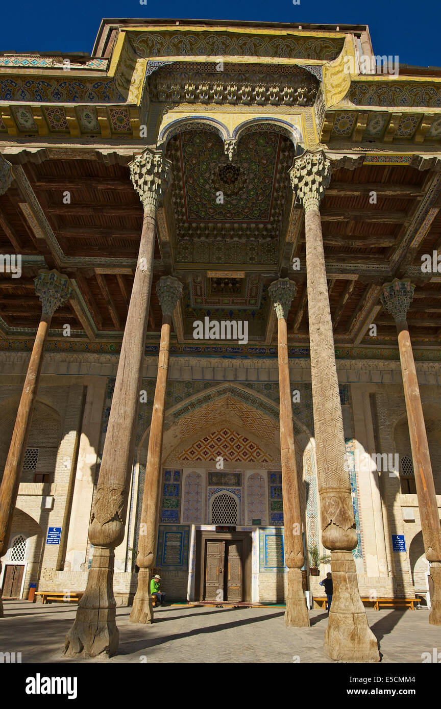 La mosquée Bolo Hauz, Boukhara, Ouzbékistan Banque D'Images